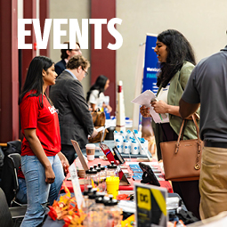 image of employers and students at a career fair