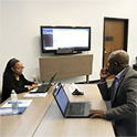 Faculty consulting with instructional designer