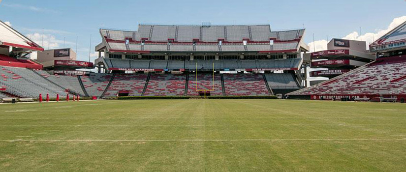 View of Williams-Brice stadium and field.