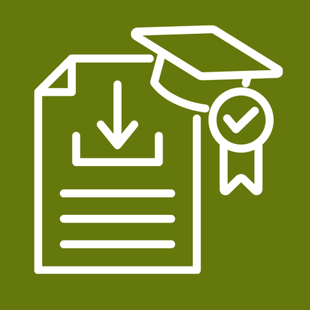checklist and graduation cap icon