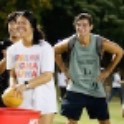 Students play basketball at the first Blatt Bonanza.