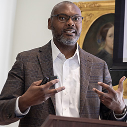 Derrick Spires giving a lecture.