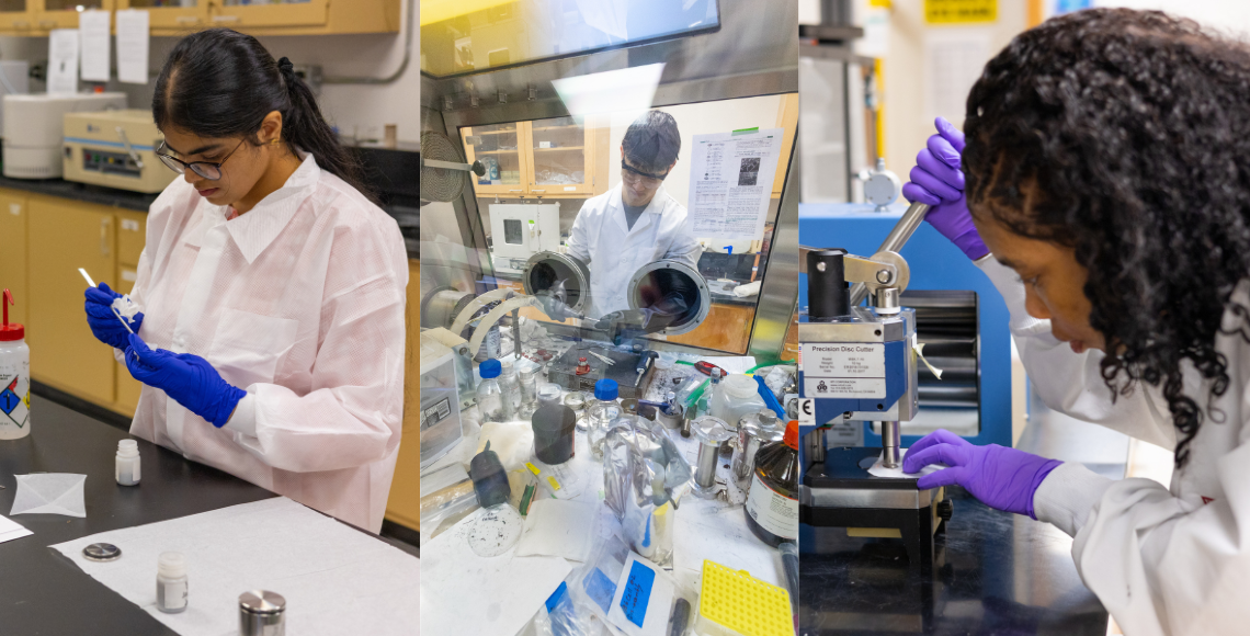 Students working at the Carolina Institute for Battery Innovation