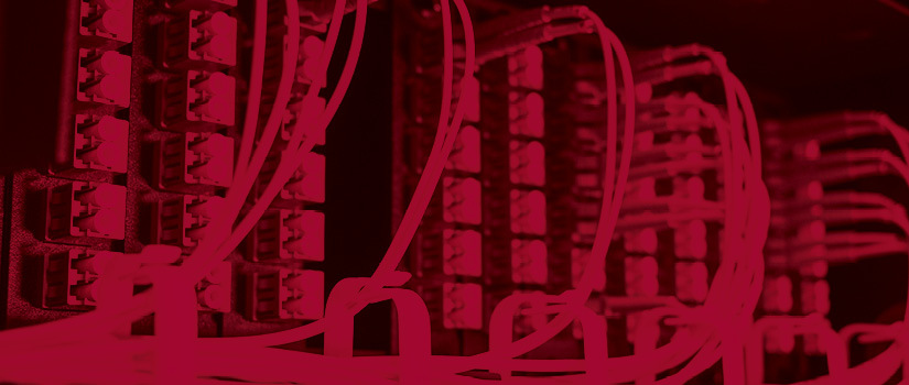 wires plugged into server