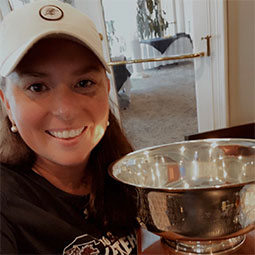 Meredith Taylor poses with her trophy
