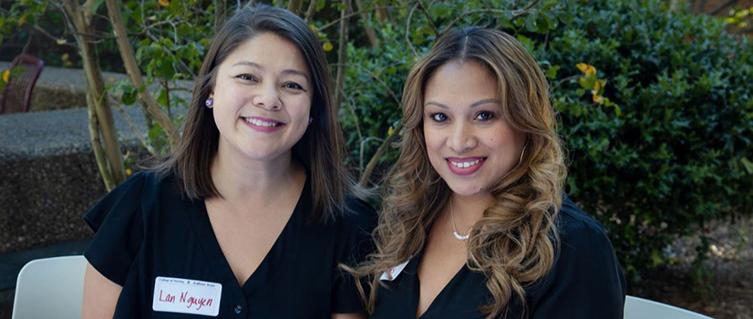 two gamecock nursing alumni council members
