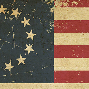 portion of an early version of the American flag